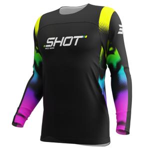 Camiseta motocross Shot Contact Nitro negro