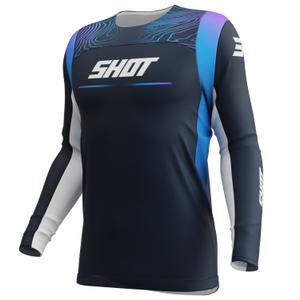 Camiseta motocross Shot Contact Apex azul