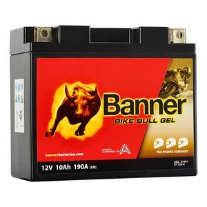 Batería de gel para moto Banner Bike Bull GEL 510 01/BGT12B-4 - GT12B-4 12V, 10Ah, 190A