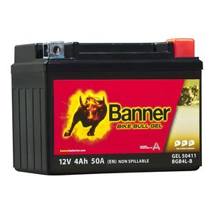 Batería de gel para moto Banner Bike Bull GEL 504 11/BGB4L-B - GB4L-B 12V, 4Ah, 50A