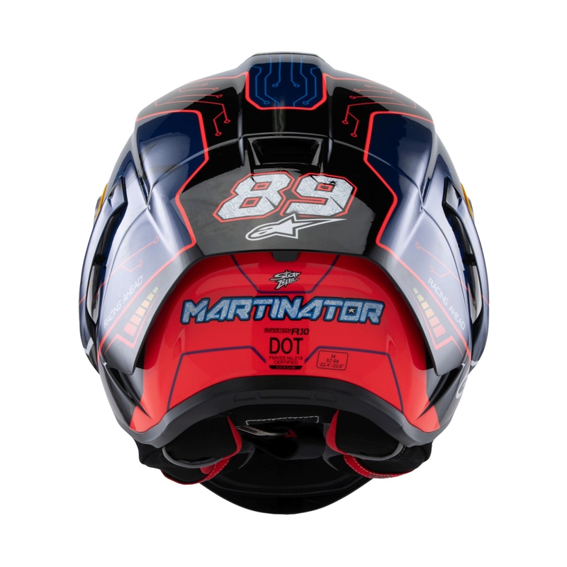 Casco Integral de Moto Alpinestars Supertech R-10 Edición Limitada Martinator Jorge Martin Azul-Morado-Rojo-Amarillo