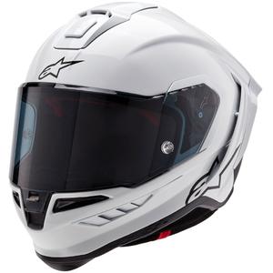 Casco integral de moto Alpinestars Supertech R-10 Solid carbono blanco mate