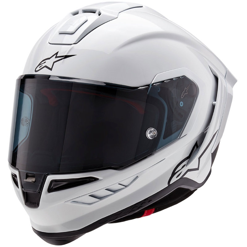 Casco integral de moto Alpinestars Supertech R-10 Solid carbono blanco mate