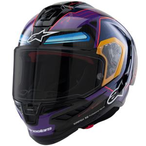 Casco Integral de Moto Alpinestars Supertech R-10 Edición Limitada Martinator Jorge Martin Azul-Morado-Rojo-Amarillo