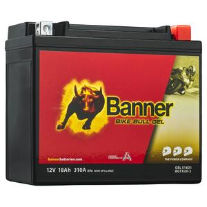 Batería de gel para moto Banner Bike Bull GEL 518 21/BGTX20-3 - GTX20-3 12V, 18Ah, 310A