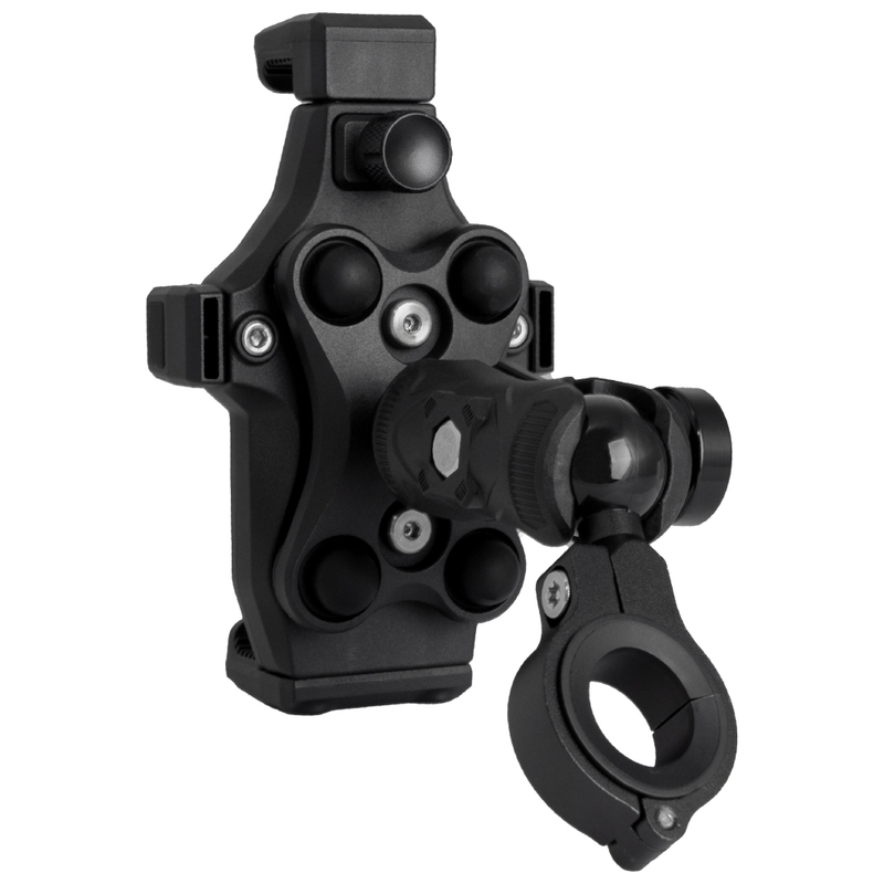 Soporte antivibración para motocicleta con cerradura MotoZem M25-1 negro