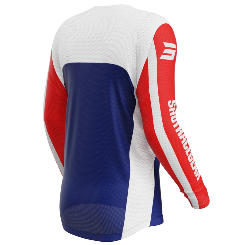 Camiseta motocross Shot Contact Mythic azul-rojo