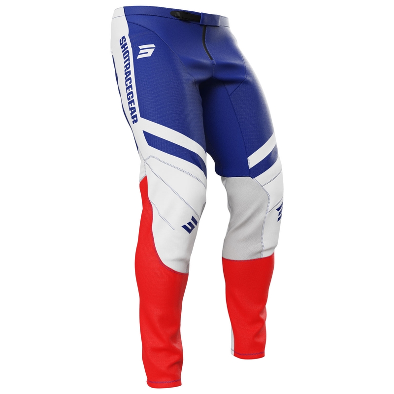 Pantalones motocross Shot Contact Mythic azul-rojo