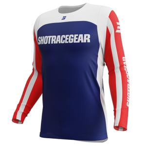 Camiseta motocross Shot Contact Mythic azul-rojo