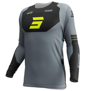 Camiseta motocross Shot Contact Shield amarillo fluo