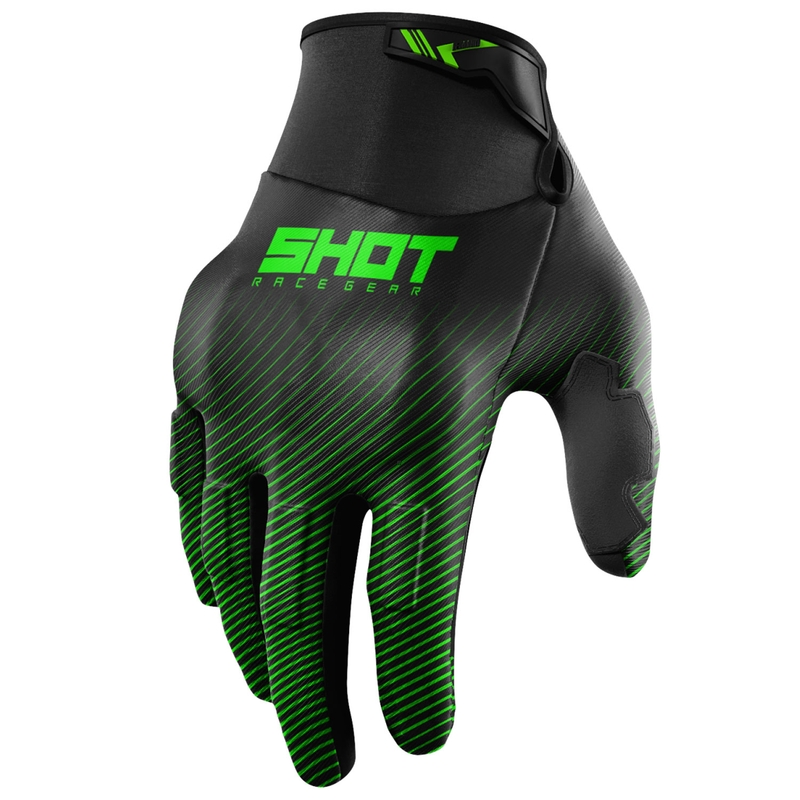 Guantes motocross Shot Drift Rim verde