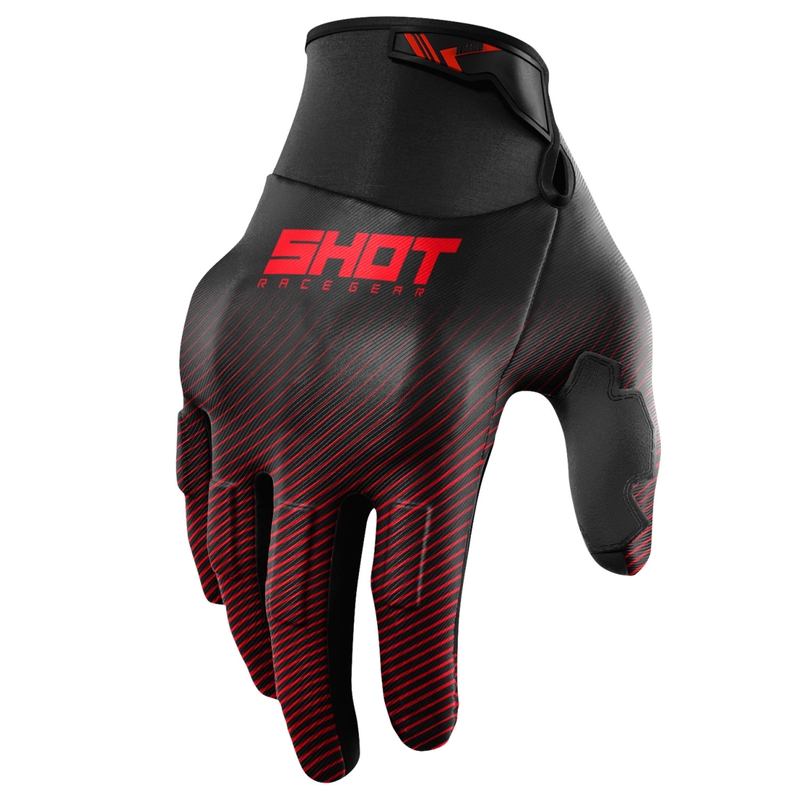 Guantes motocross Shot Drift Rim rojo