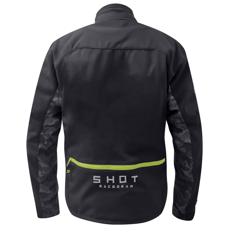 Chaqueta de moto Shot Climatic negro-amarillo fluo