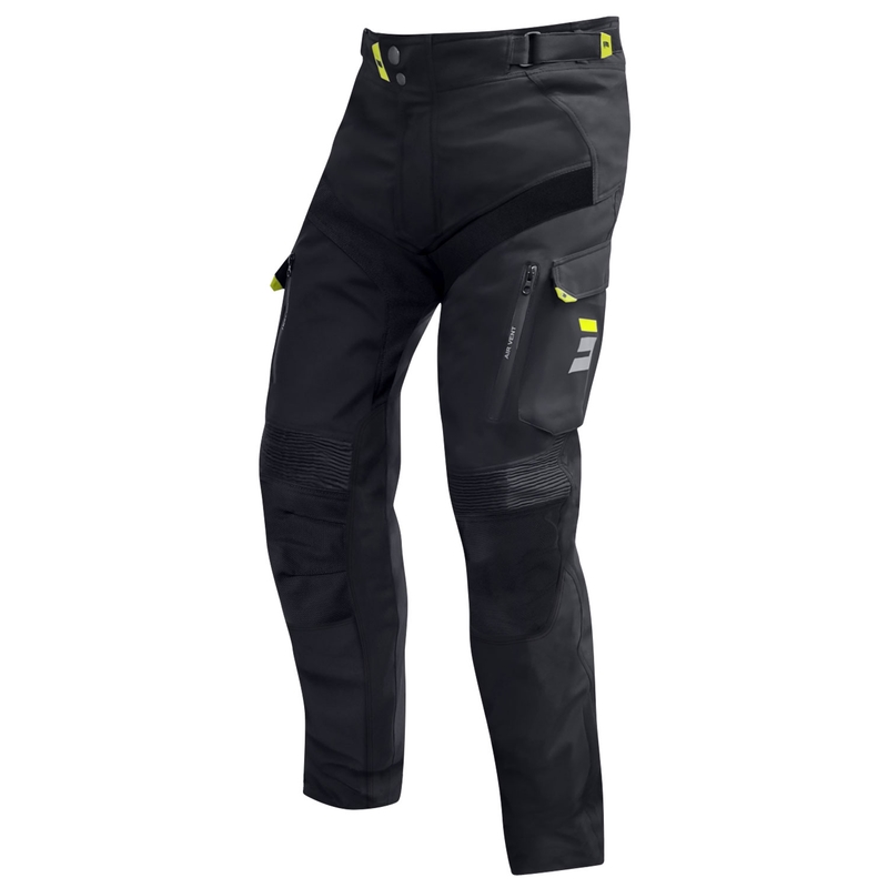 Pantalón de moto Shot Climatic negro-amarillo fluo