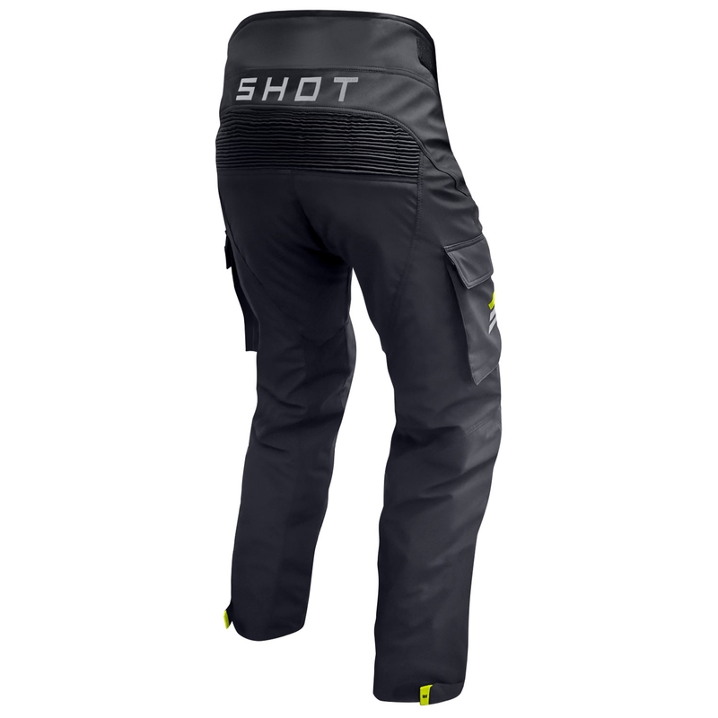 Pantalón de moto Shot Climatic negro-amarillo fluo