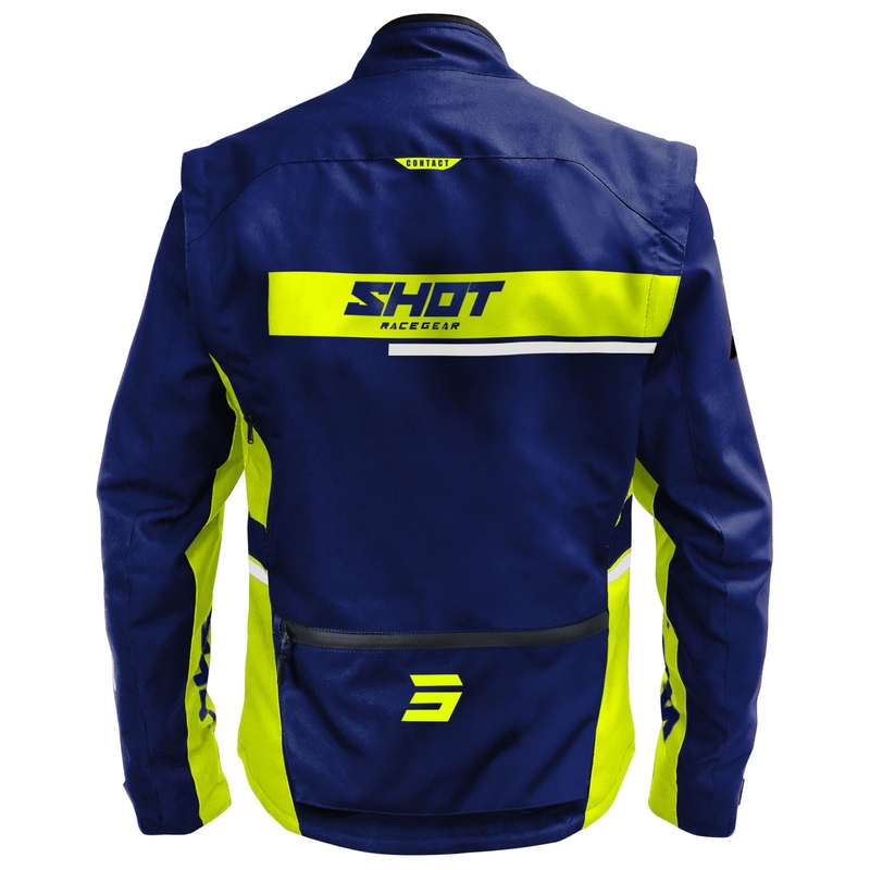 Chaqueta de moto Shot Contact Assault 2.0 azul-amarillo fluo