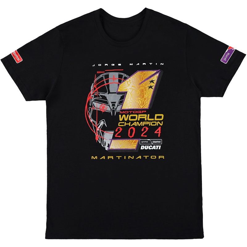 Camiseta negra del campeón del mundo Ducatti Jorge Martín