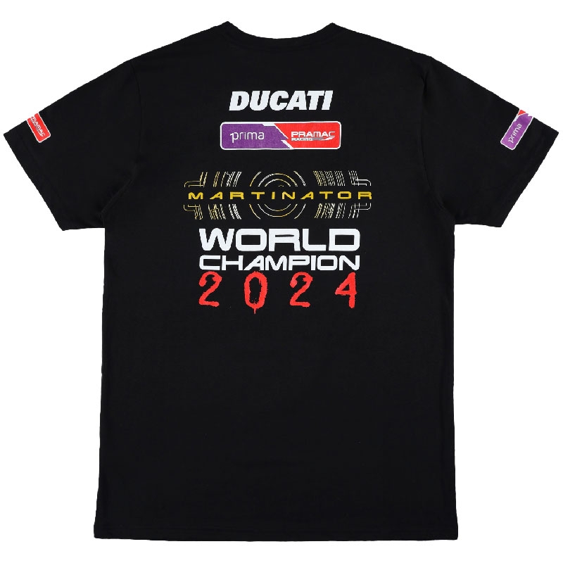 Camiseta negra del campeón del mundo Ducatti Jorge Martín