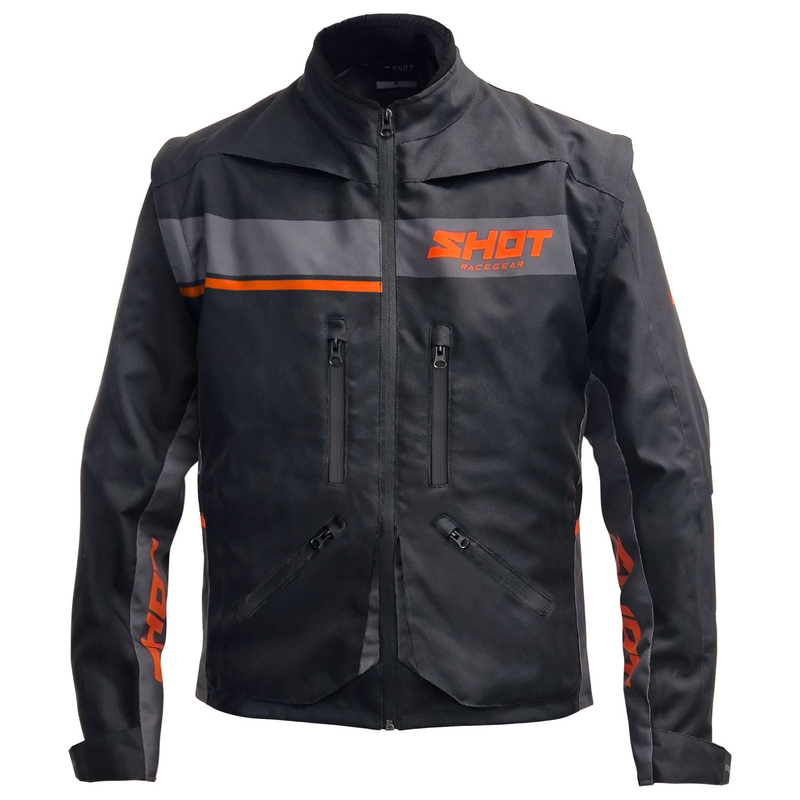Chaqueta de moto Shot Contact Assault 2.0 negro-naranja