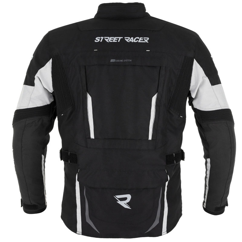 Chaqueta de moto Street Racer Hilax negro-gris