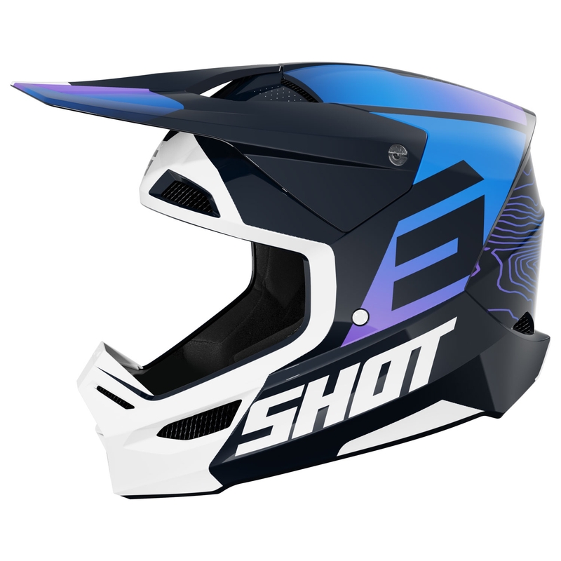 Casco motocross infantil Shot Furious Apex azul