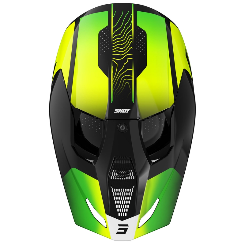 Casco motocross infantil Shot Furious Apex amarillo fluo