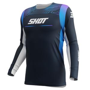 Camiseta motocross infantil Shot Contact Apex azul