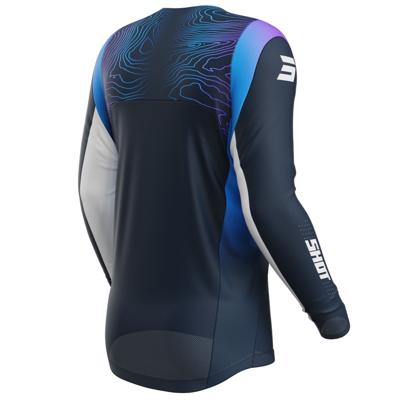 Camiseta motocross infantil Shot Contact Apex azul