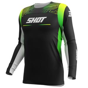 Camiseta motocross infantil Shot Contact Apex amarillo fluo
