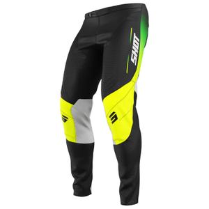 Pantalón motocross infantil Shot Contact Apex amarillo fluo