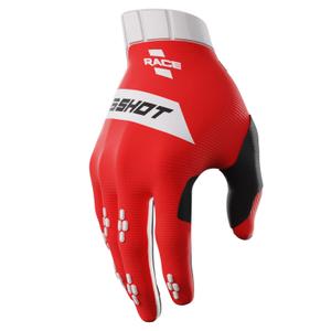 Guantes de motocross para niños Shot Race rojo