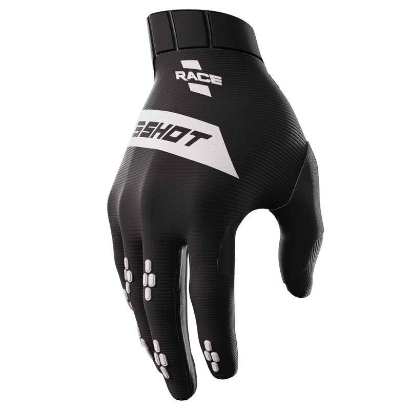 Guantes de motocross infantiles Shot Race negro liquidación
