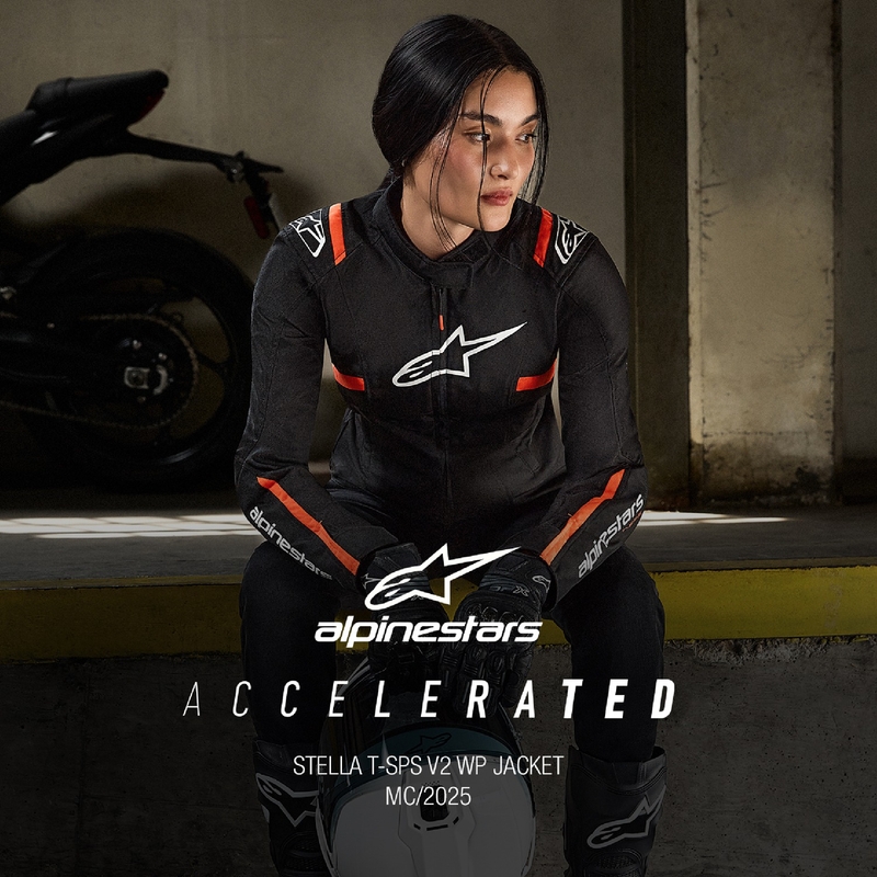 Chaqueta de moto mujer Alpinestars Stella T-SPS 2 Waterproof negro-blanco-rojo fluo