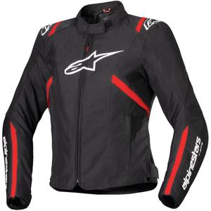 Chaqueta de moto mujer Alpinestars Stella T-SPS 2 Waterproof negro-blanco-rojo fluo
