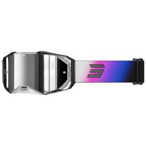 Gafas de motocross Shot Lite Astral azul-rosa con plexiglás iridio plateado
