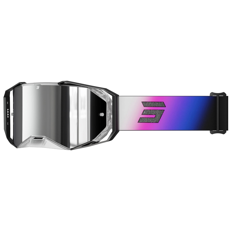 Gafas de motocross Shot Lite Astral azul-rosa con plexiglás iridio plateado