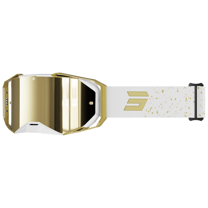 Gafas de motocross Shot Lite Mist oro con plexiglás iridio dorado
