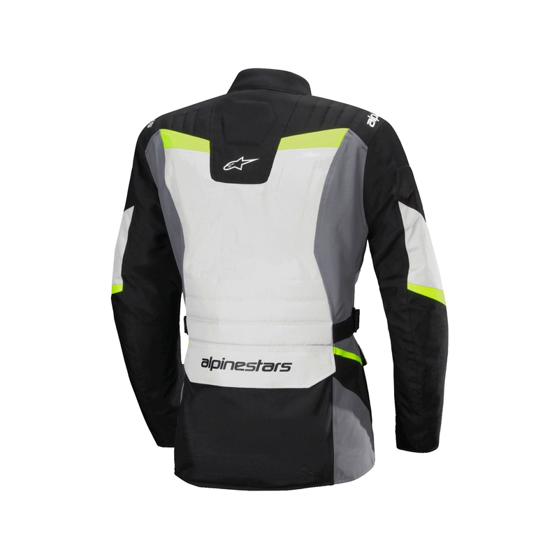 Chaqueta de moto mujer Alpinestars Stella ST-1 Waterproof gris-negro-amarillo fluo