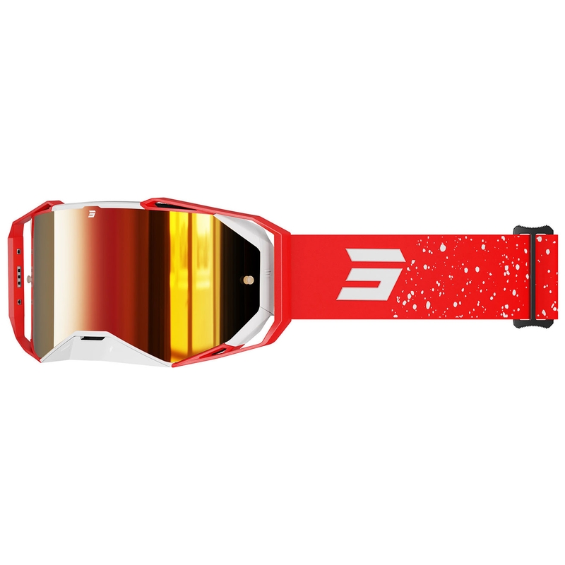Gafas de motocross Shot Lite Mist rojo con plexiglás iridio rojo
