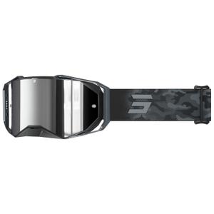 Gafas de motocross Shot Lite Patrol gris con plexiglás iridio plateado