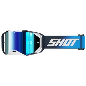 Gafas de motocross Shot Lite Solid azul con plexiglás iridio azul