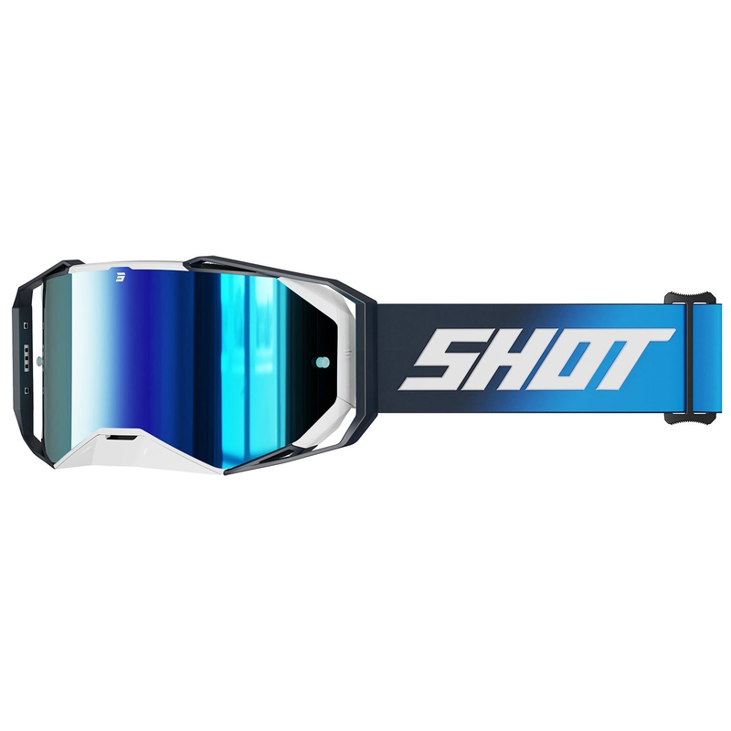 Gafas de motocross Shot Lite Solid azul con plexiglás iridio azul