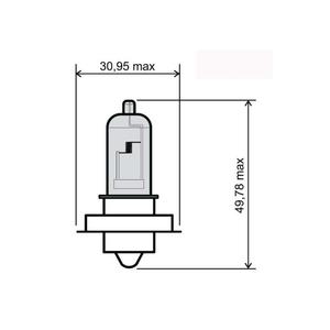 Žárovka RMS 12V 20W, P26S modrá