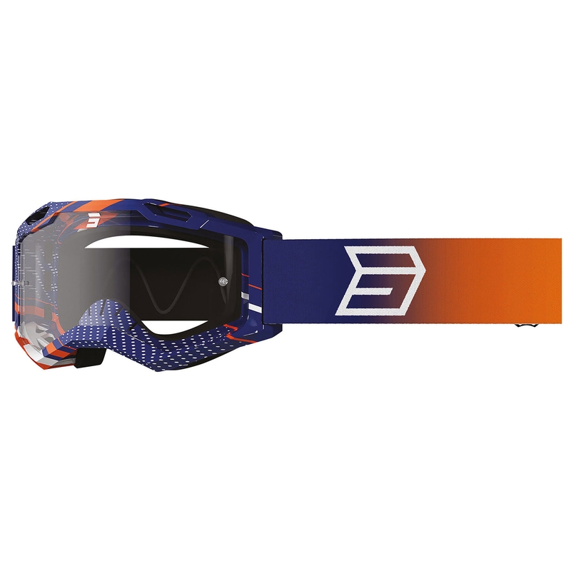 Gafas de motocross para niños Shot Rocket Kid 2.0 naranja gota con plexiglás transparente