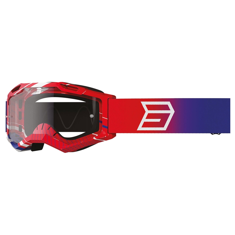 Gafas de motocross para niños Shot Rocket Kid 2.0 drop patriot con plexiglás transparente