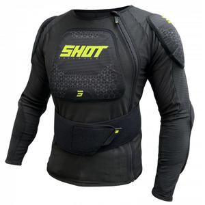 Protector corporal infantil Shot Airlight negro-amarillo fluo