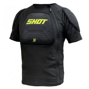 Protector corporal infantil Shot Airlight T-Shirt negro-amarillo fluo