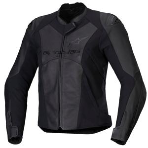 Chaqueta de Moto de Cuero Alpinestars Stella Faster 3 Mujer Negro-Negro