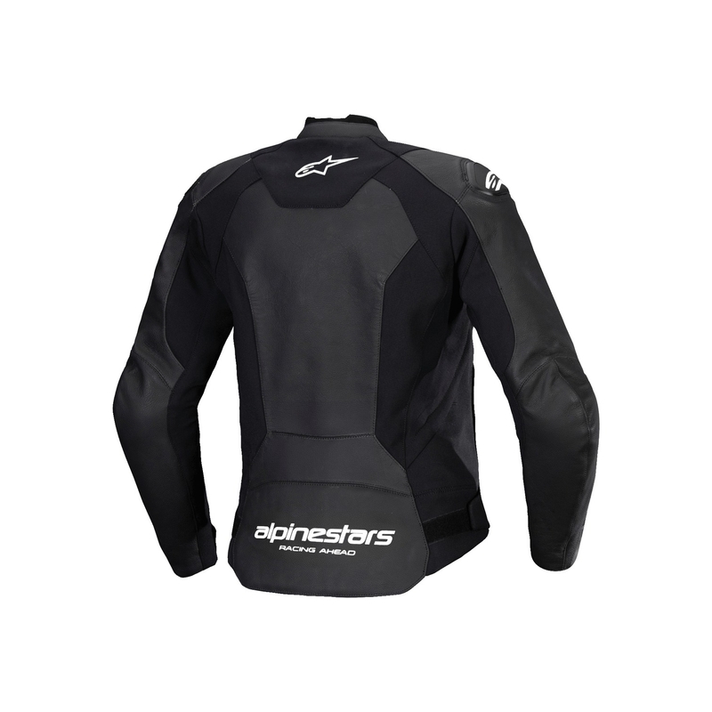 Chaqueta de moto de cuero Alpinestars Stella Faster 3 mujer negro-blanco