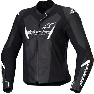 Chaqueta de moto de cuero Alpinestars Stella Faster 3 mujer negro-blanco